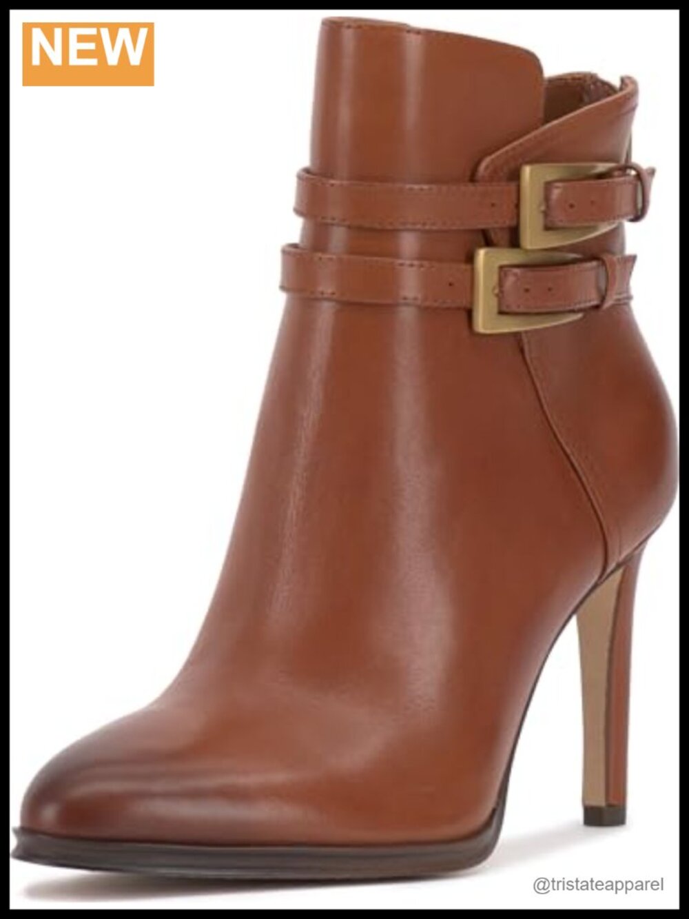 Leather Ankle Bootie with Stiletto Heel